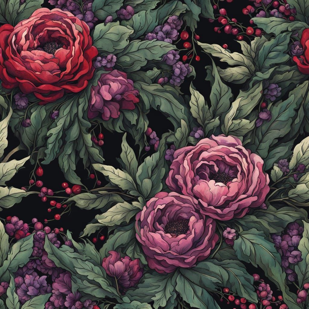 Cyberpunk Wreath of Lavender in Shabby Chic Bloom