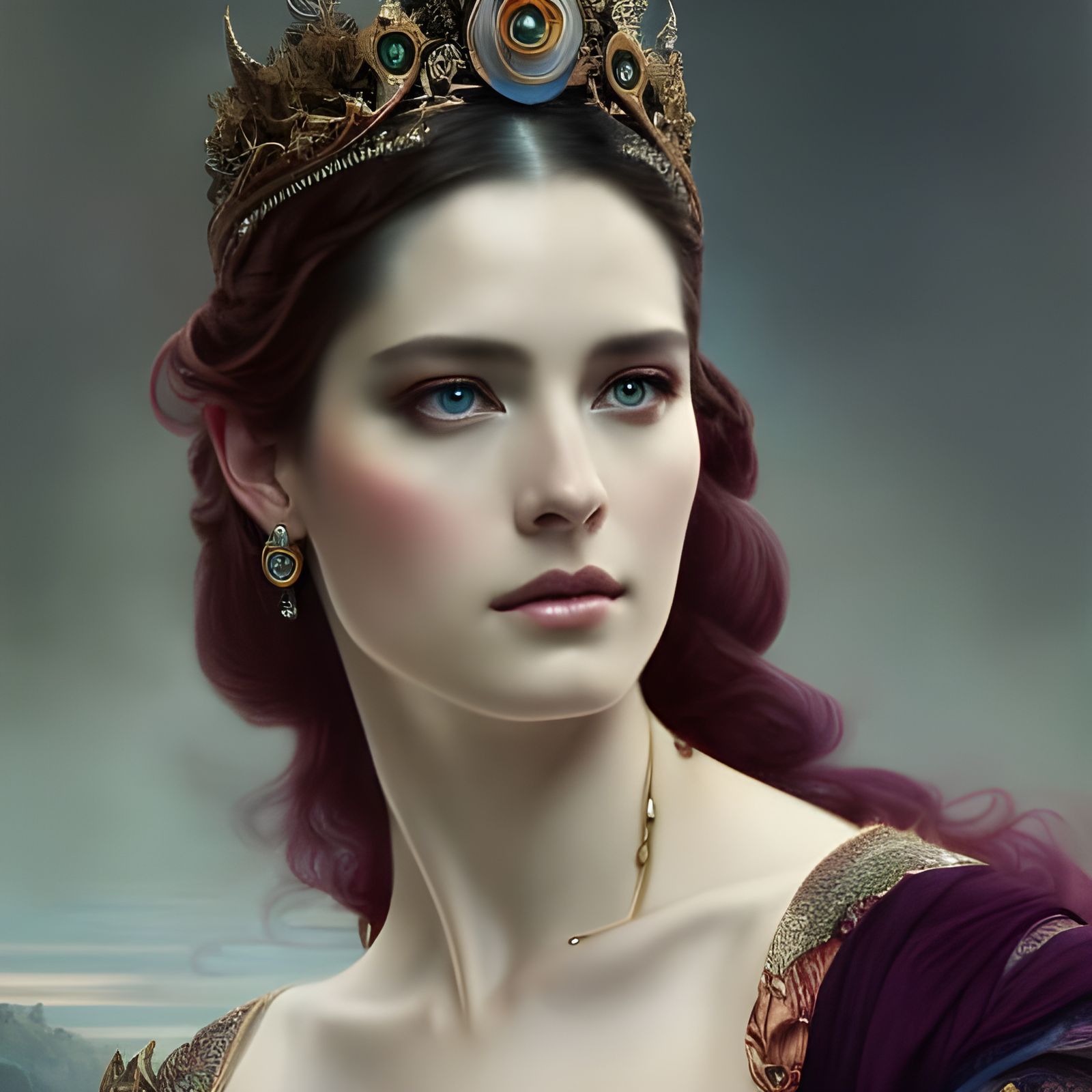 Gorgeous Queen Portrait with Dynamic Lighting