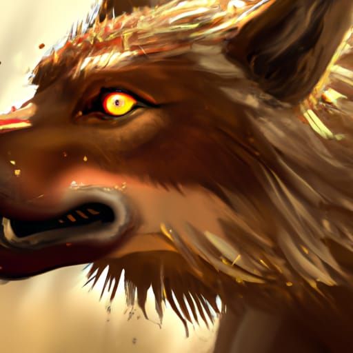 Detailed Animal Portrait in Art Nouveau Style