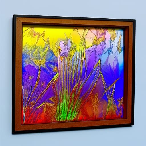 Ice Dye Art in Framed Glass