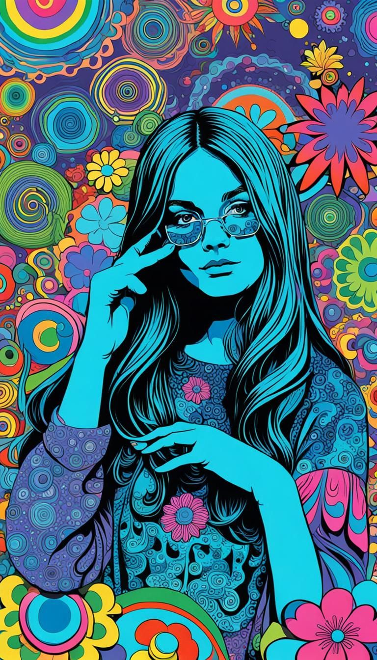 Psychedelic Hippies in Groovy 60s Style