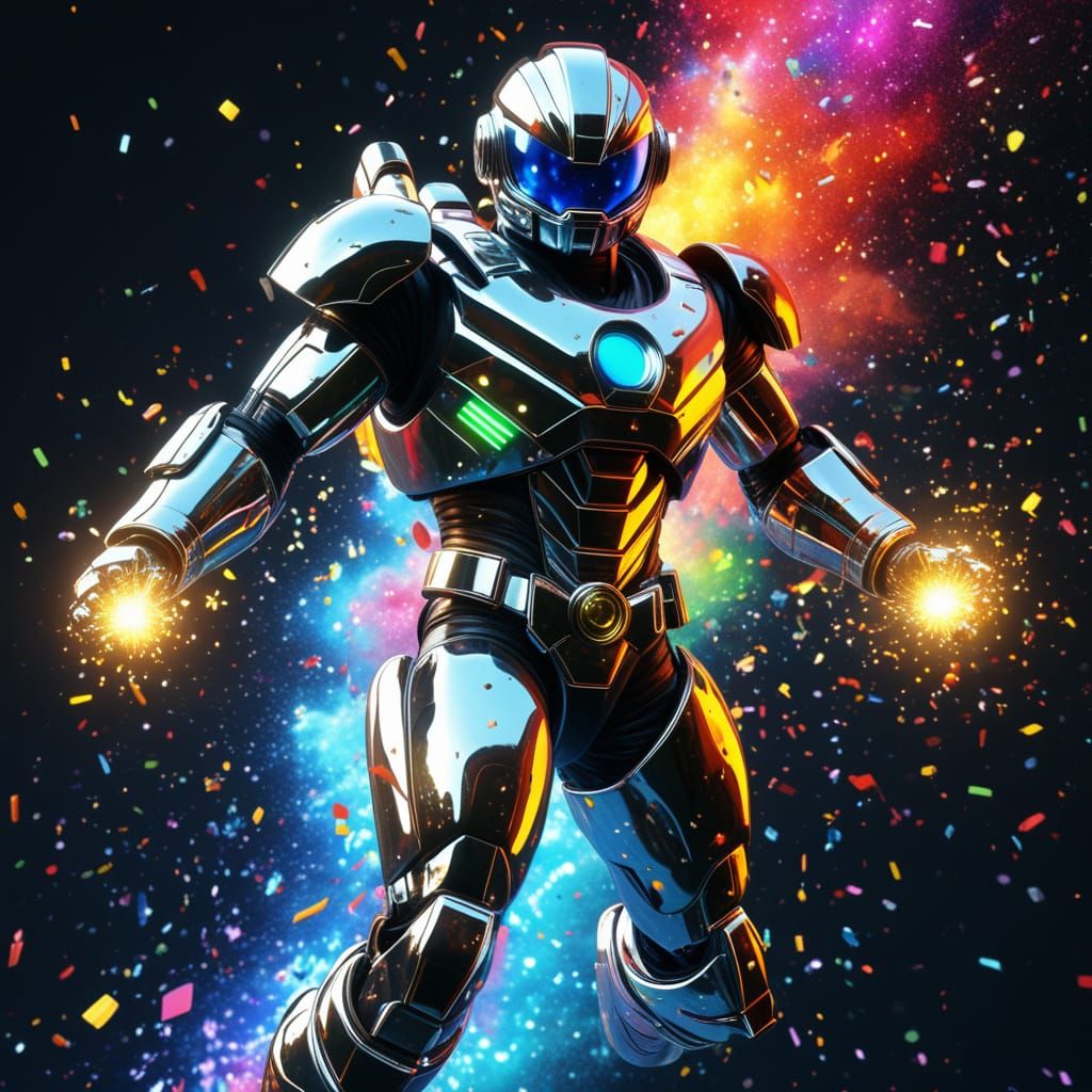 Retro Space Hero in Akira Toriyama Style