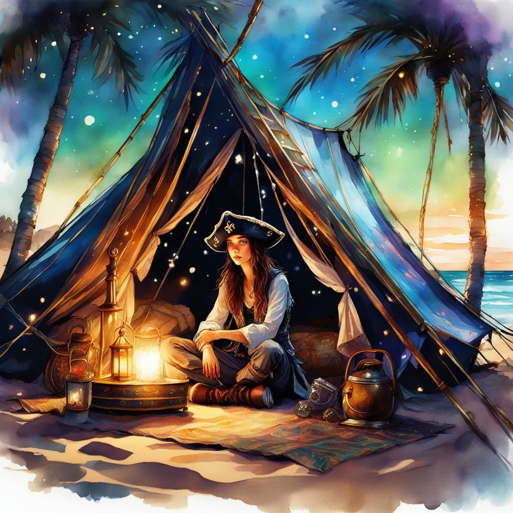 Perfect Pirate campsite set up