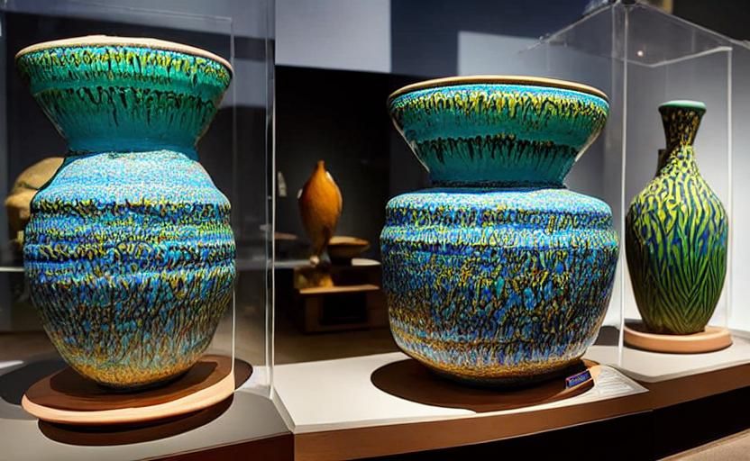 Exotic Clay Pottery in Strange Forms: Museum Exhibit