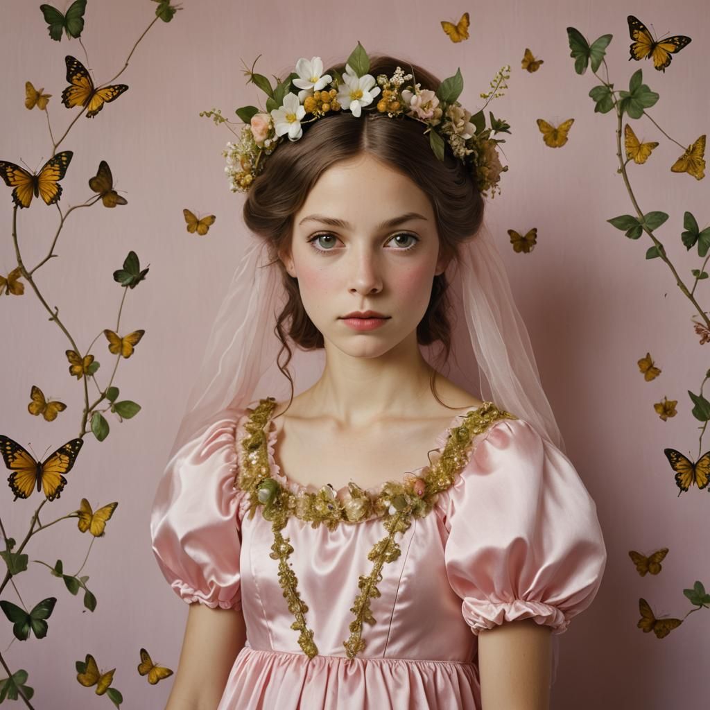 Fairy Princess Portrait in 70s Photography Style