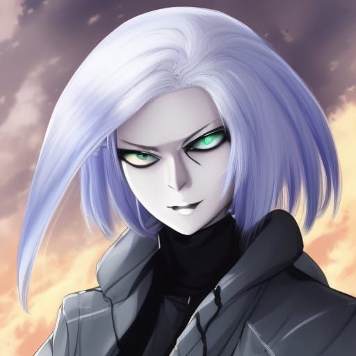 Evil Mad Scientist in Hazmat Suit: Anime Style