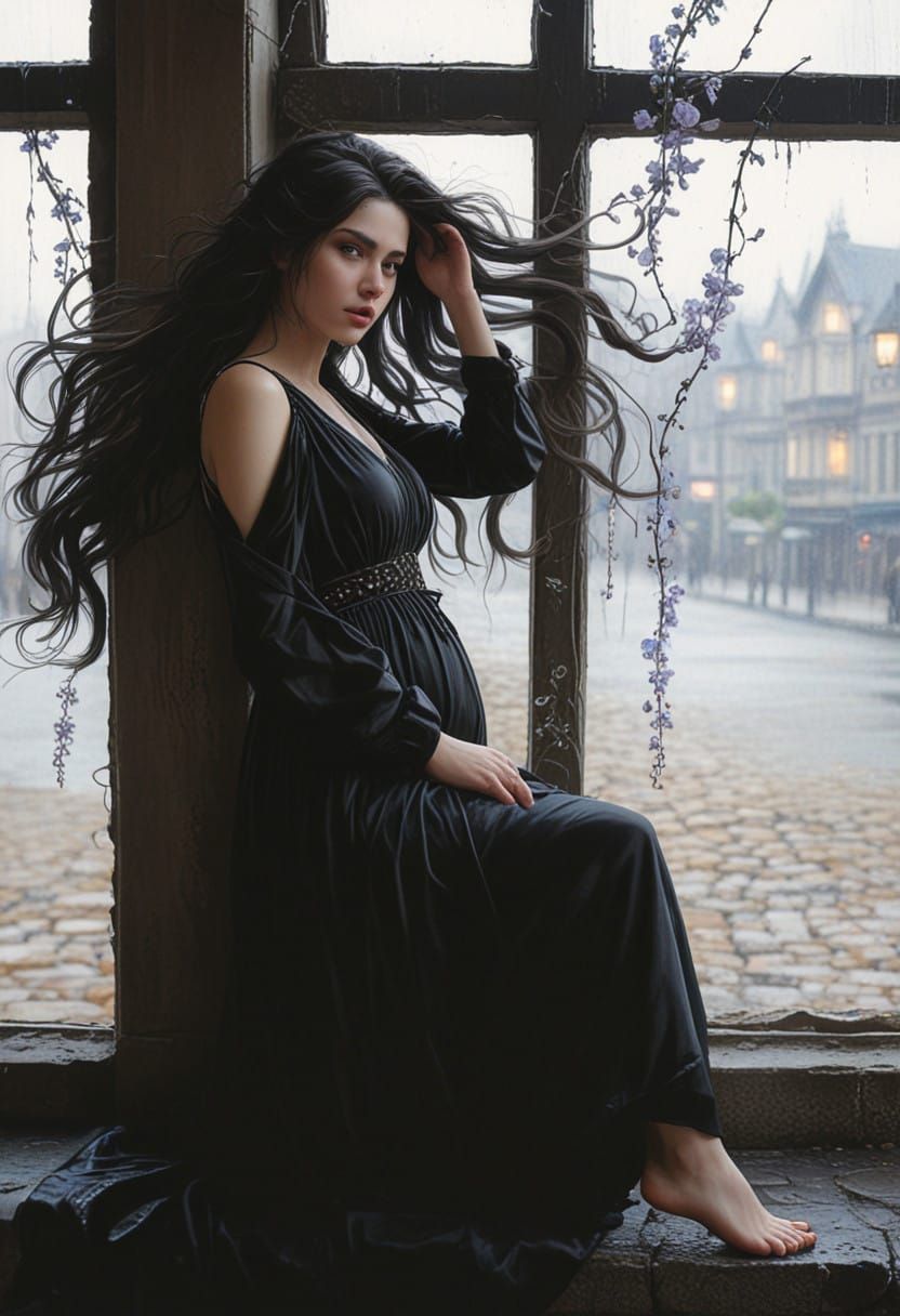 Gothic Beauty in Victorian-Inspired Silk