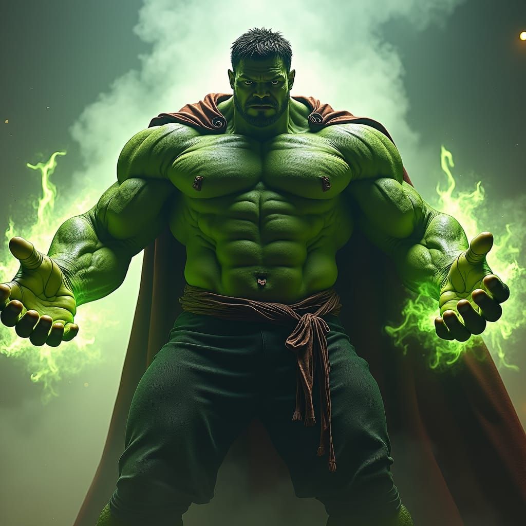 Hulk as Doctor Strange Unleashes Mystical Power