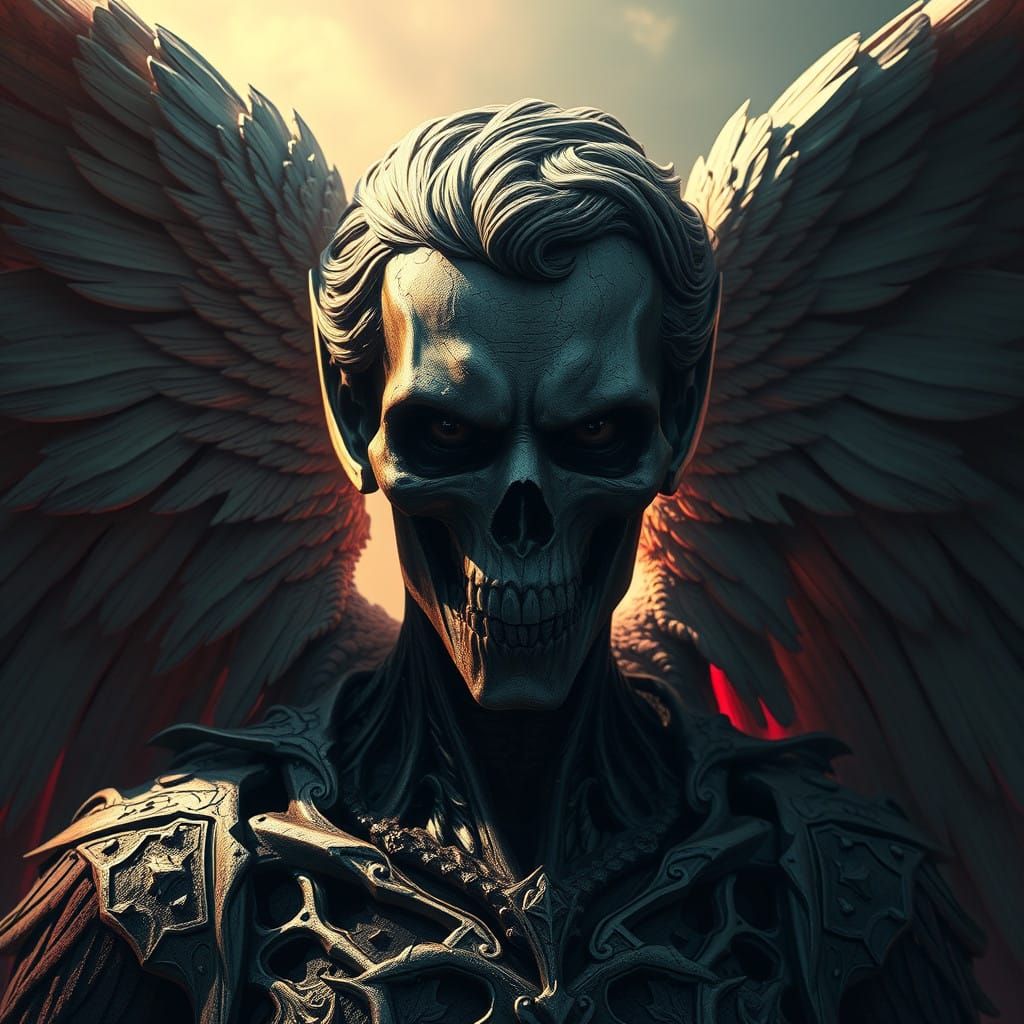 The Angel of Death in True Form, a Haunting Hyperrealistic D...