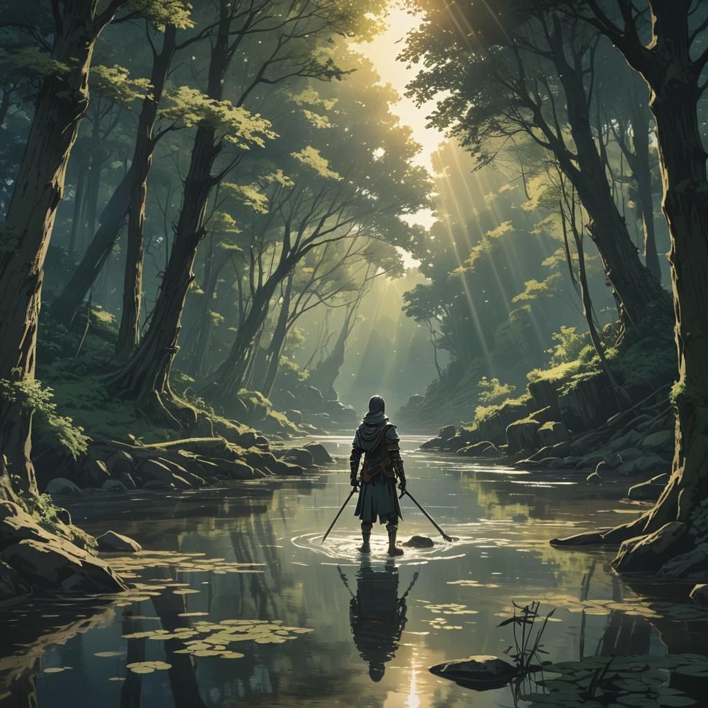 Dark Souls Gazing at Sunlight: Ghibli-esque Anime Visual