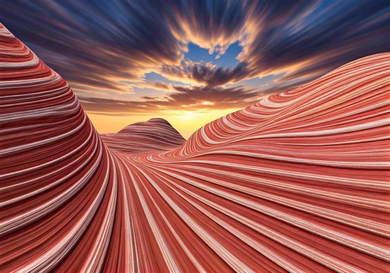 Surreal Desert Dreamscape in Vibrant Hues