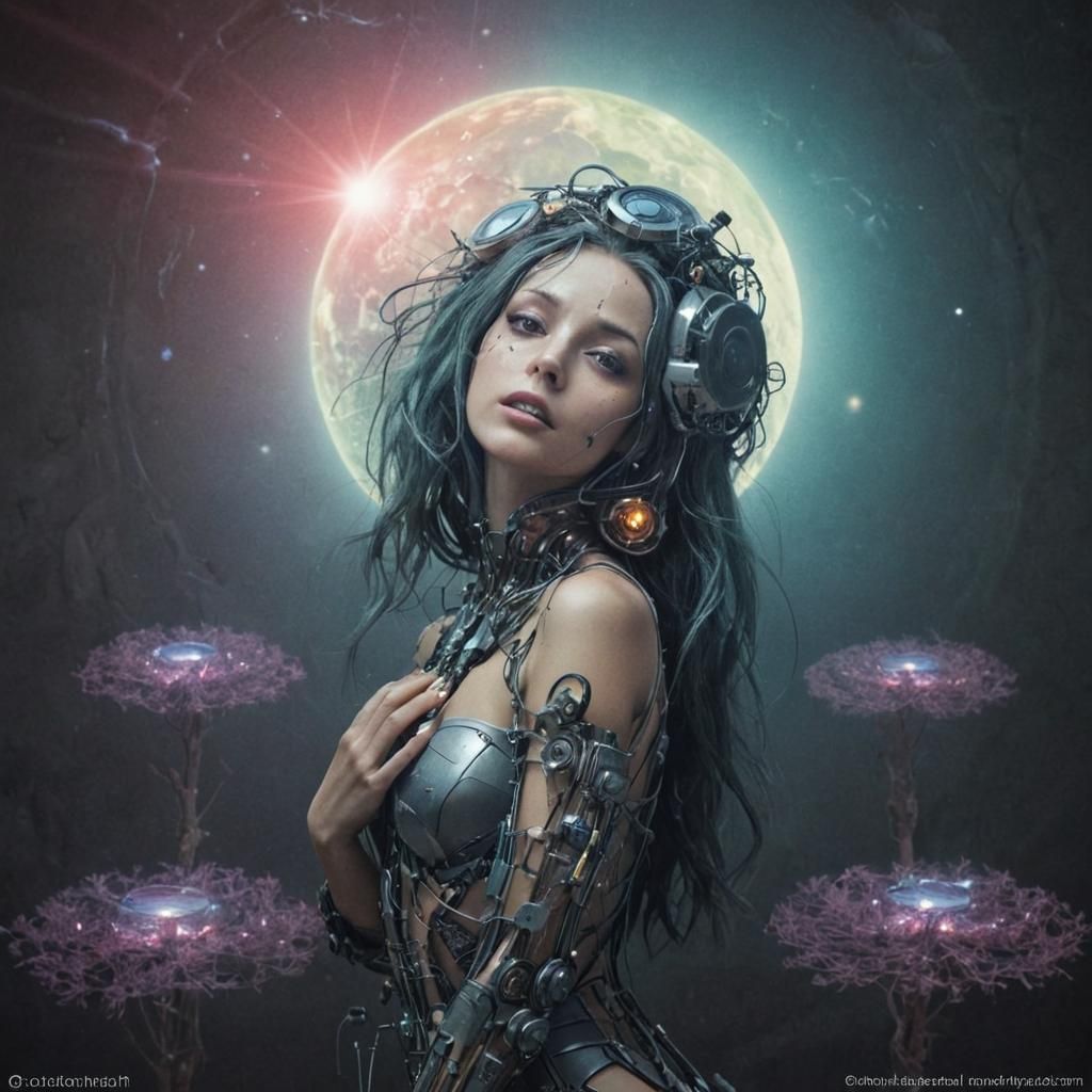 Solarpunk Metropolis: Anime Girl's Utopian Dream