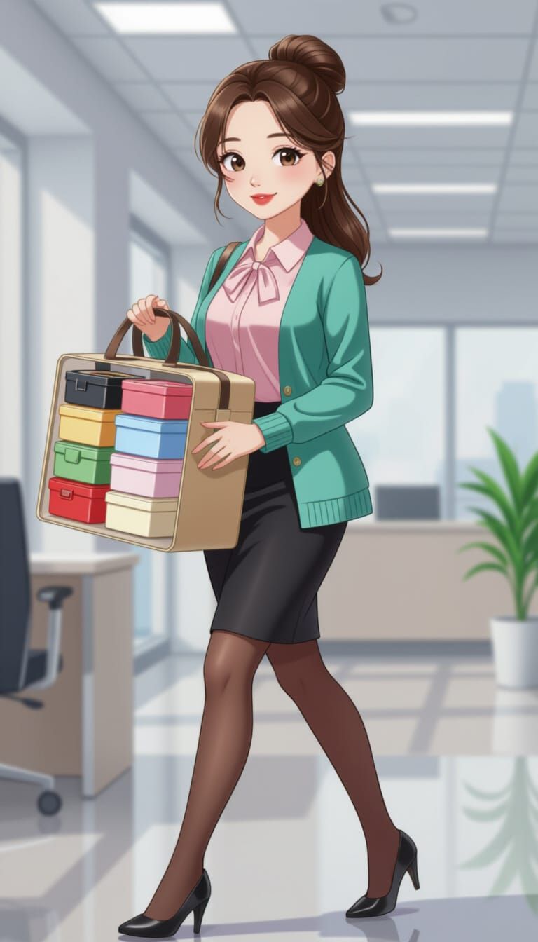 Kawaii Korean Secretary Delivers Bento Box Lunches