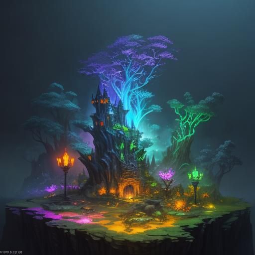 Fantasy Toy in Vibrant Oil Painting