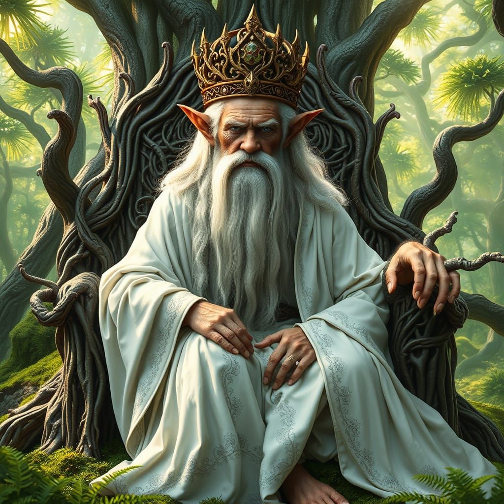 Ethereal Elven King in Primeval Forest
