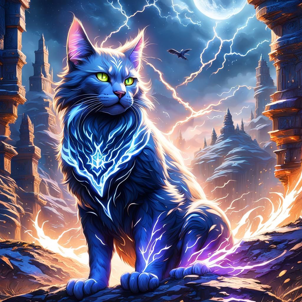 Fantastical Warrior Cat Concept Art