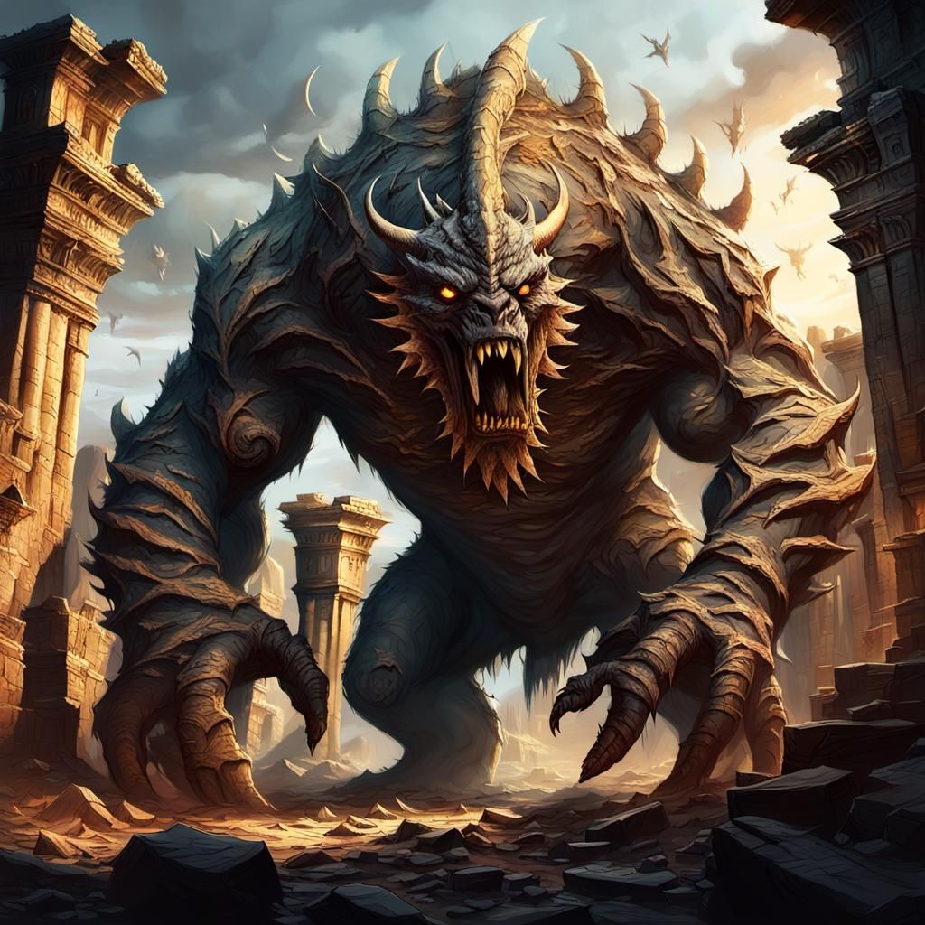 Mystical Behemoth Concept Art in Unreal Engine 5