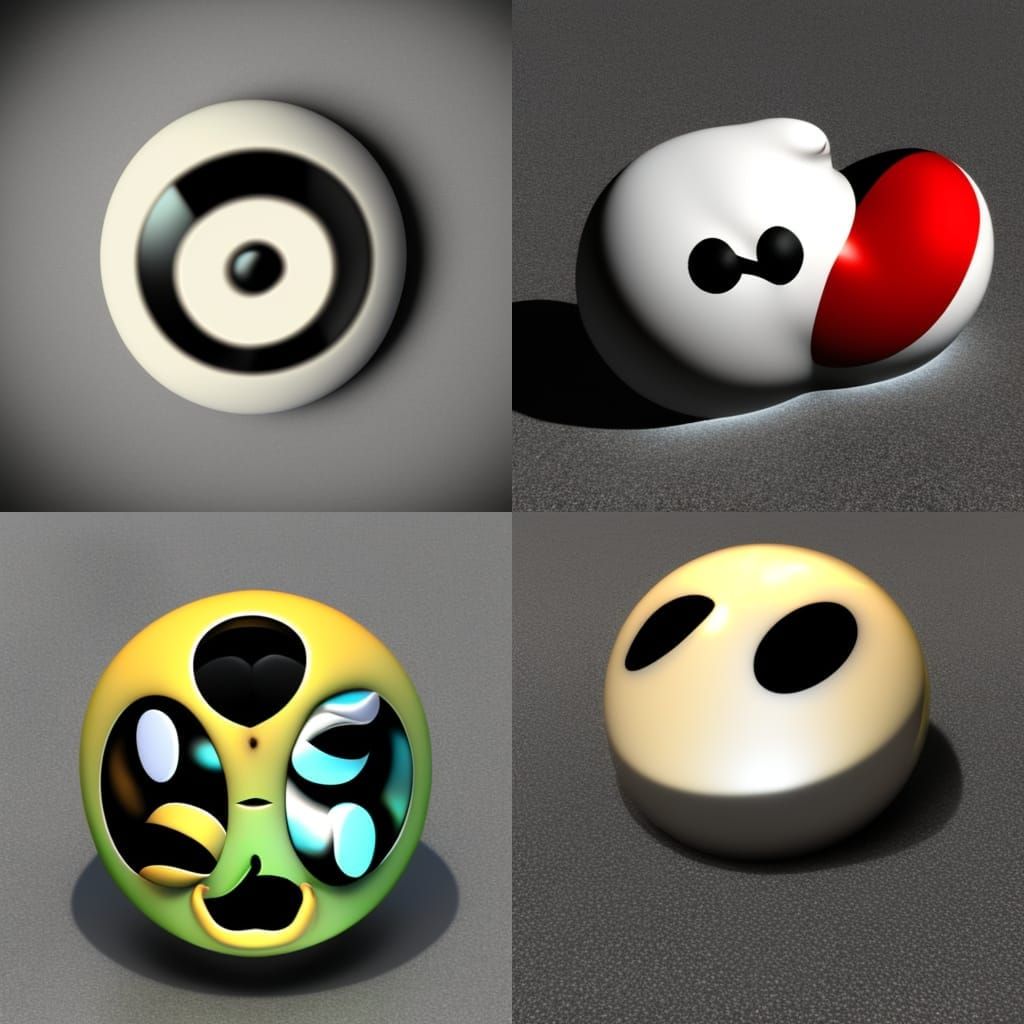 Yin and Yang Smiley Face in 8K 3D