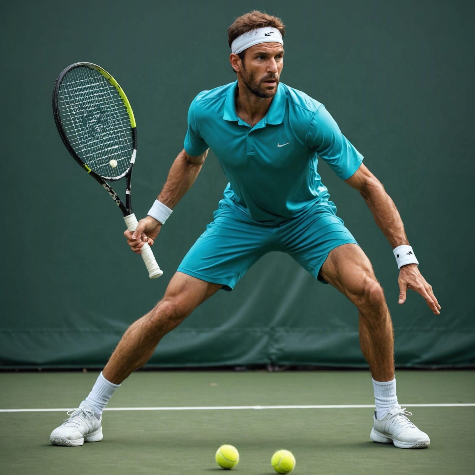 tennis player in action colorized 4k detailed beautiful photorealistic 

 poorly drawn hands, bad anatomy ,deformed, ext...