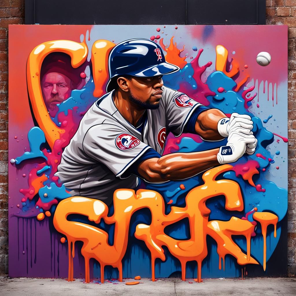 MLB World Series Graffiti Art in Street Style