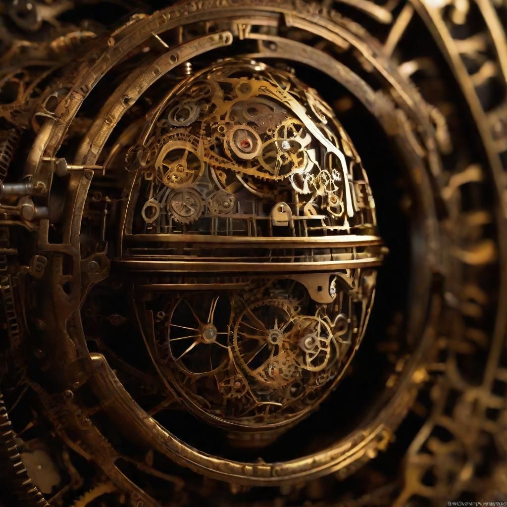 Steampunk Fabergé Egg with Intricate Clockwork