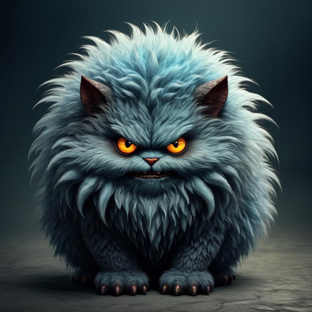 Adorable Fluffy Creature with Mischievous Charm