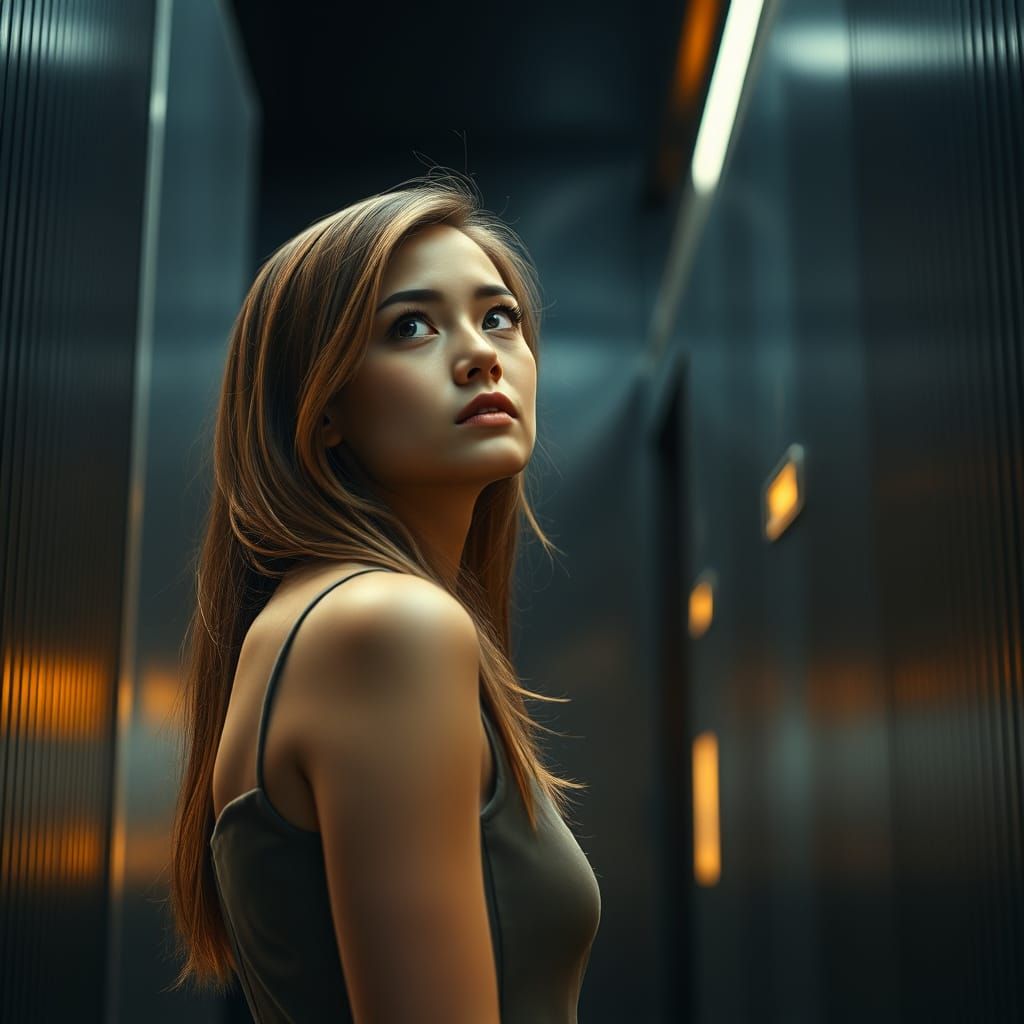 Tension in a Metallic Home: Cinematic Film Still