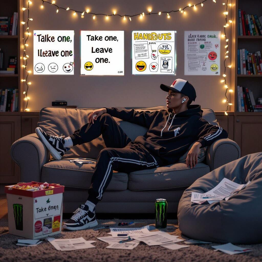 Relaxed Classroom Vibes: Hoodie, Sneakers, and Fairy Lights