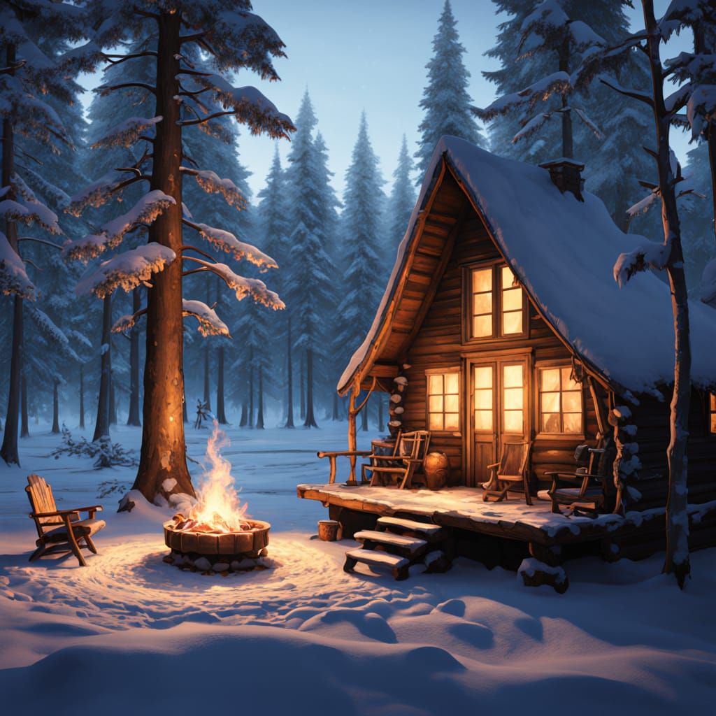 Winter Camping Haven in Snowy Serenity
