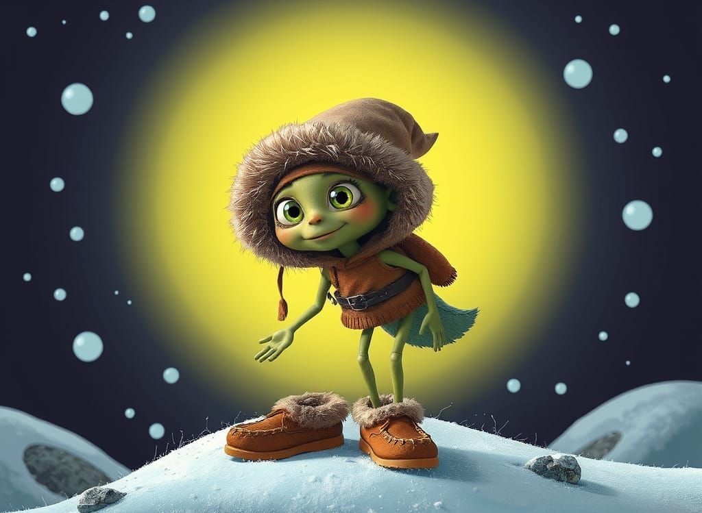 Dibble Sprout Squidge Suprareal Freestanding Grapheme Wearing Mukluks
