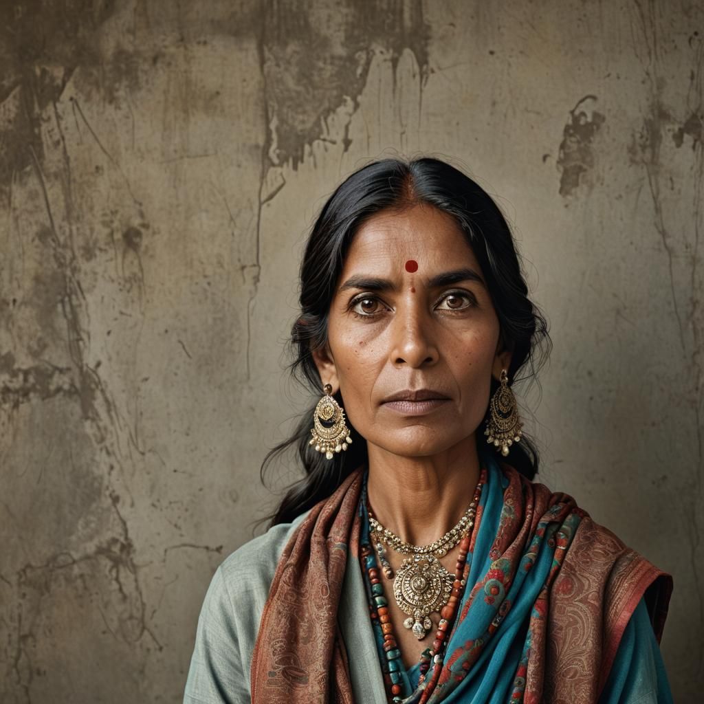 Indian Fashion Influencer Portrait in Studio Lighting