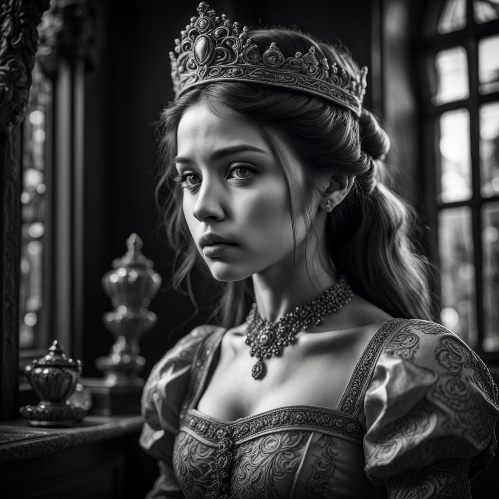 Monochrome Portrait of a Poison Princess