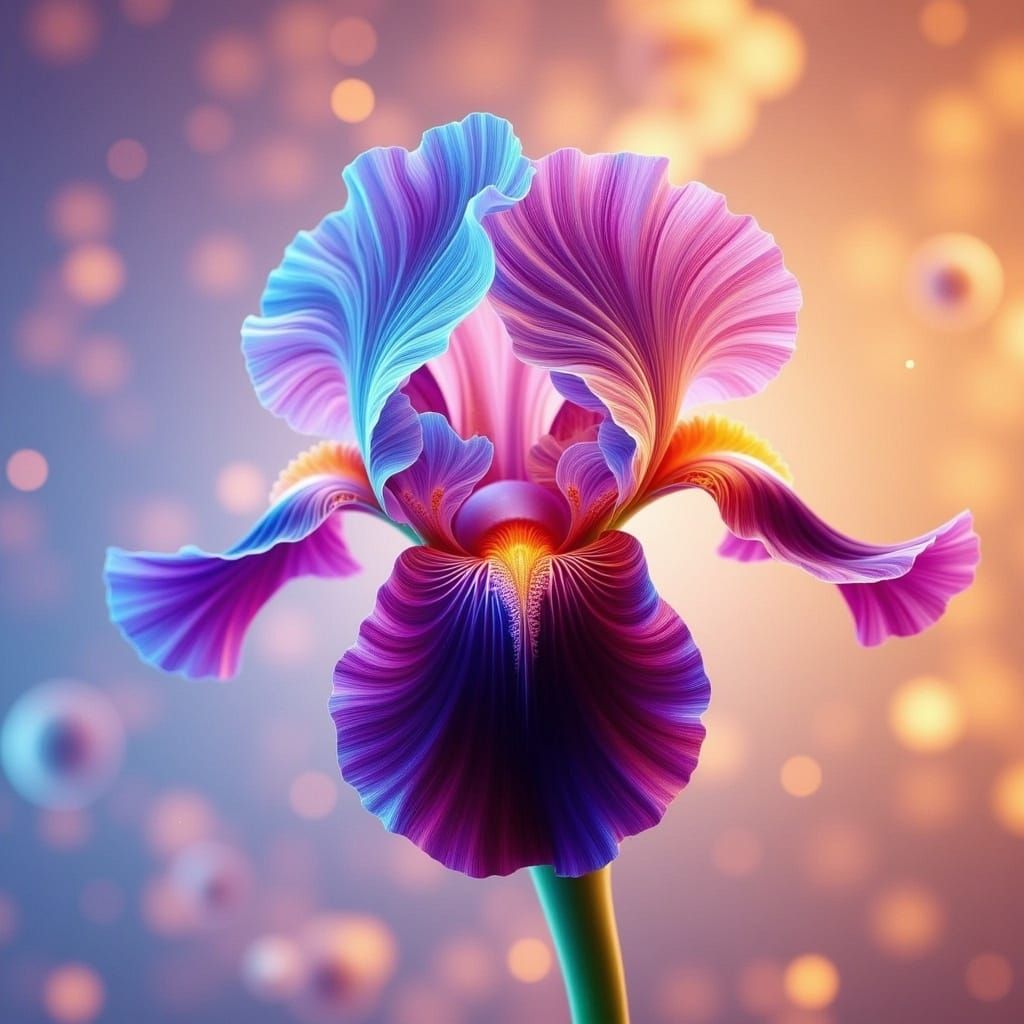 Majestic Quantum Plasma Iris-Orchid Hybrid