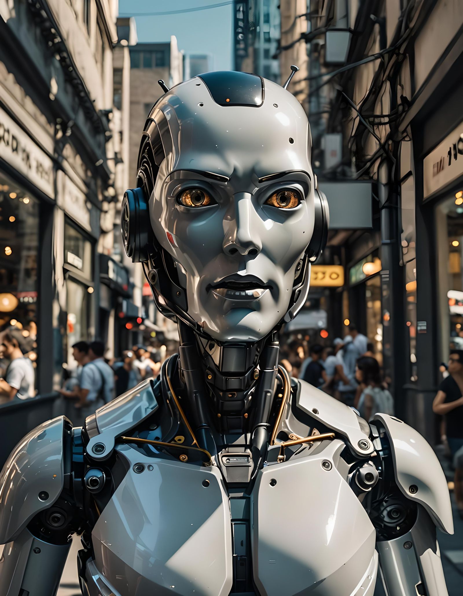 Confused Android in Hyperdetailed Photography