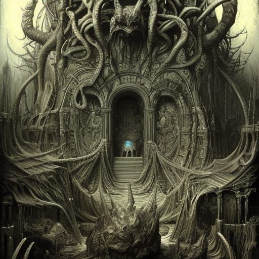 Gates of Hell: Detailed Fantasy Concept Art
