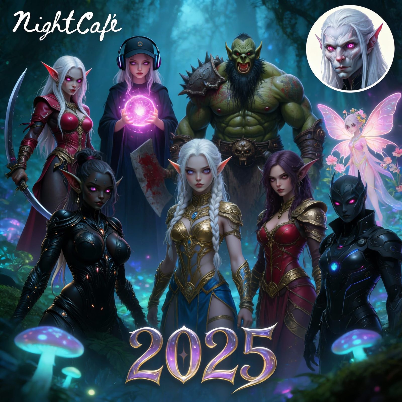 AI Art Collage: 2025 Creations Combined