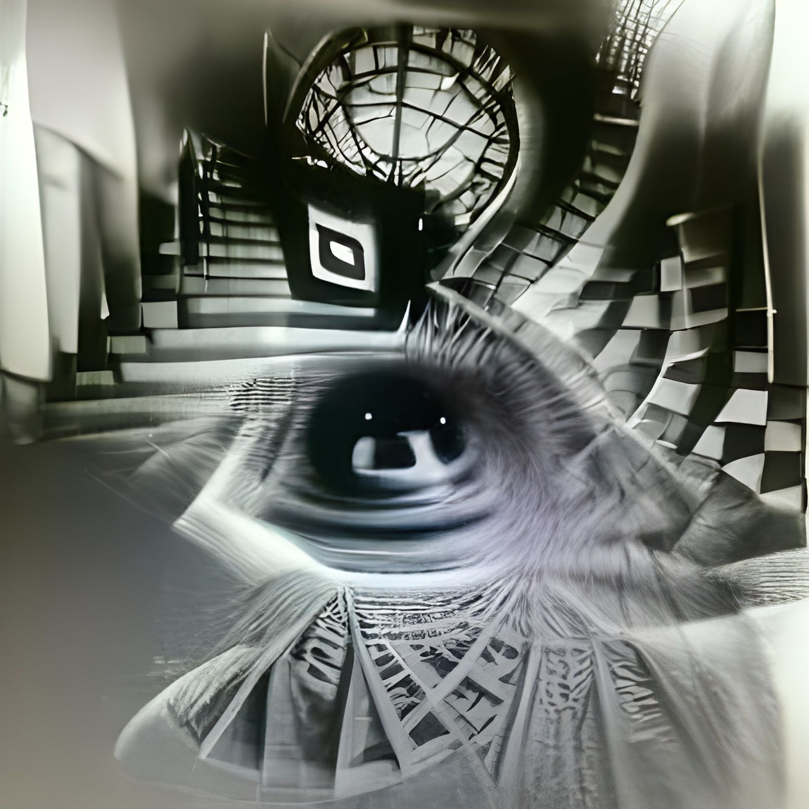 We have now entered the twilight zone strange spiral black and white photo into another dimension elaborate