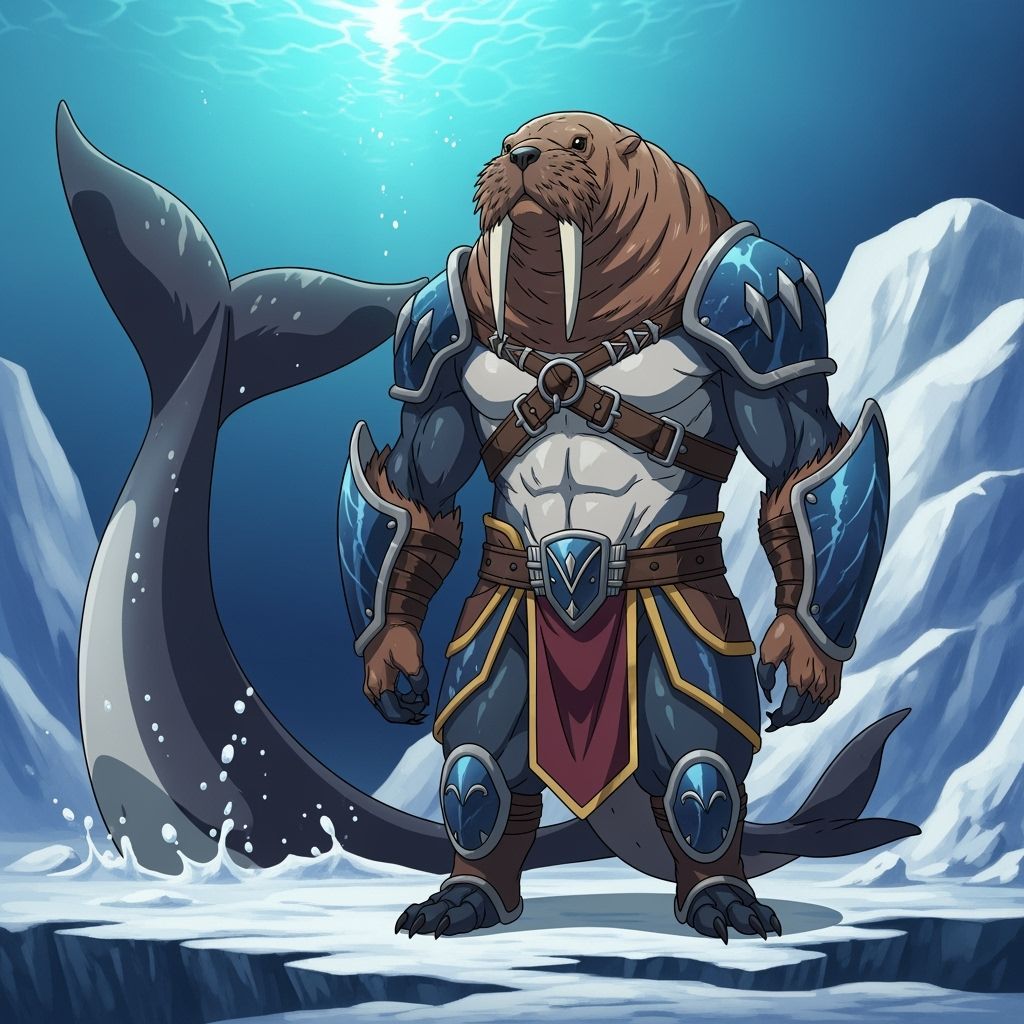 Sirenia Pinniped Humanoids in Arctic Anime Style