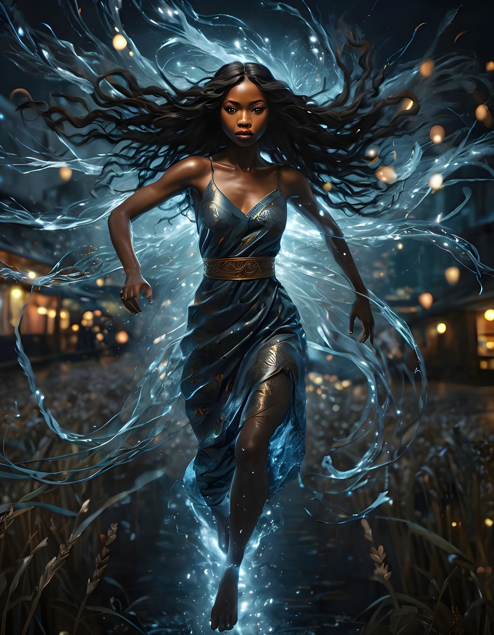 Wind Woman: Hyperdetailed Surreal Portrait