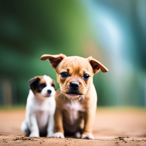 Cute Dog Family Portrait in Natural Lighting