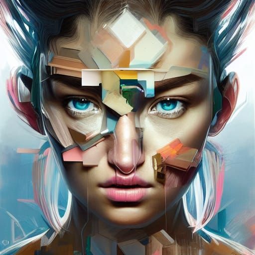 Elegant Pop Art Portrait in Hyper-Detailed 8K