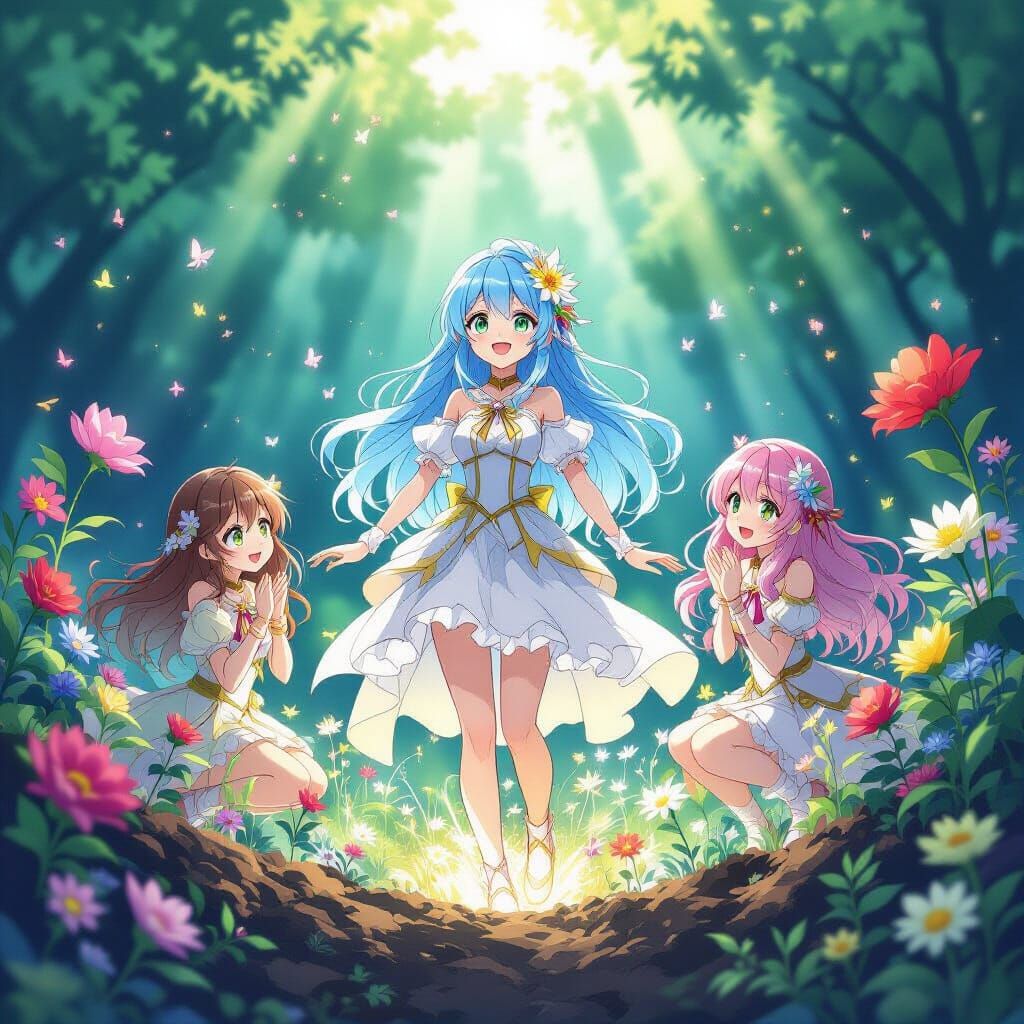 Magical Flora Emerges in Anime Style