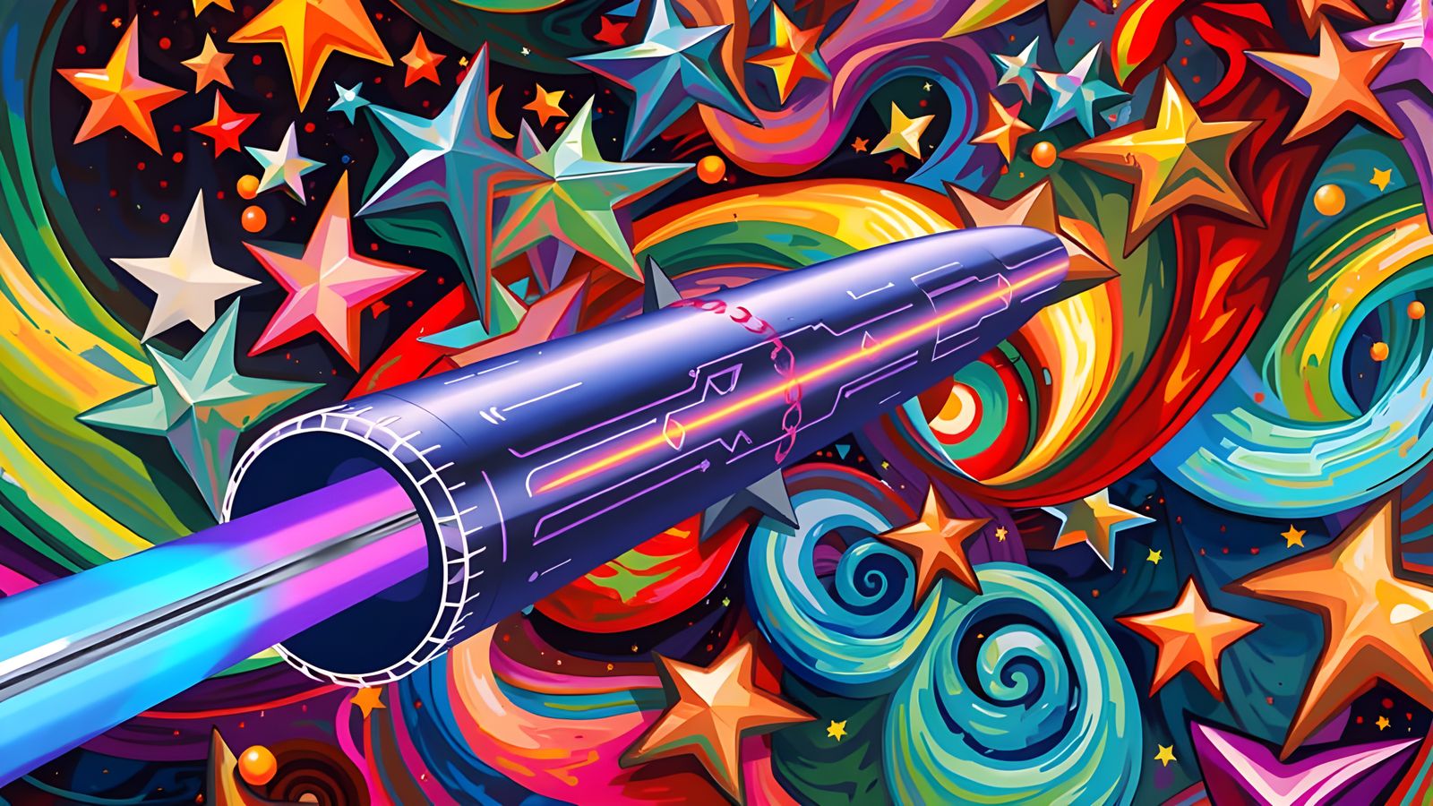 Surreal Cosmic Cylinder in a Whirling Vortex