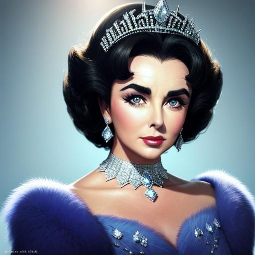 Elizabeth Taylor Portrait in Hyperreal Detail