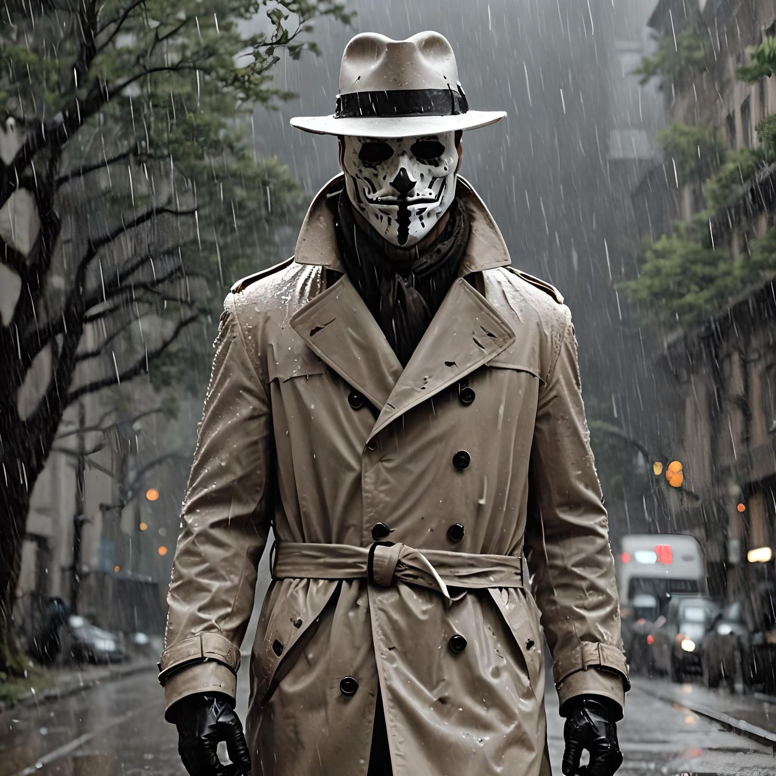 Rorschach in the Rain: Watchmen Movie Scene