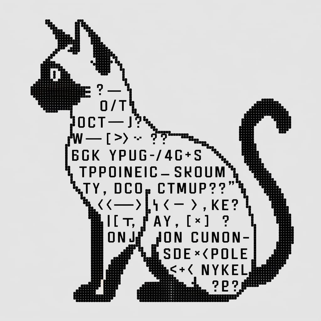 ASCII Art: Siamese Cat Named Tiramisu