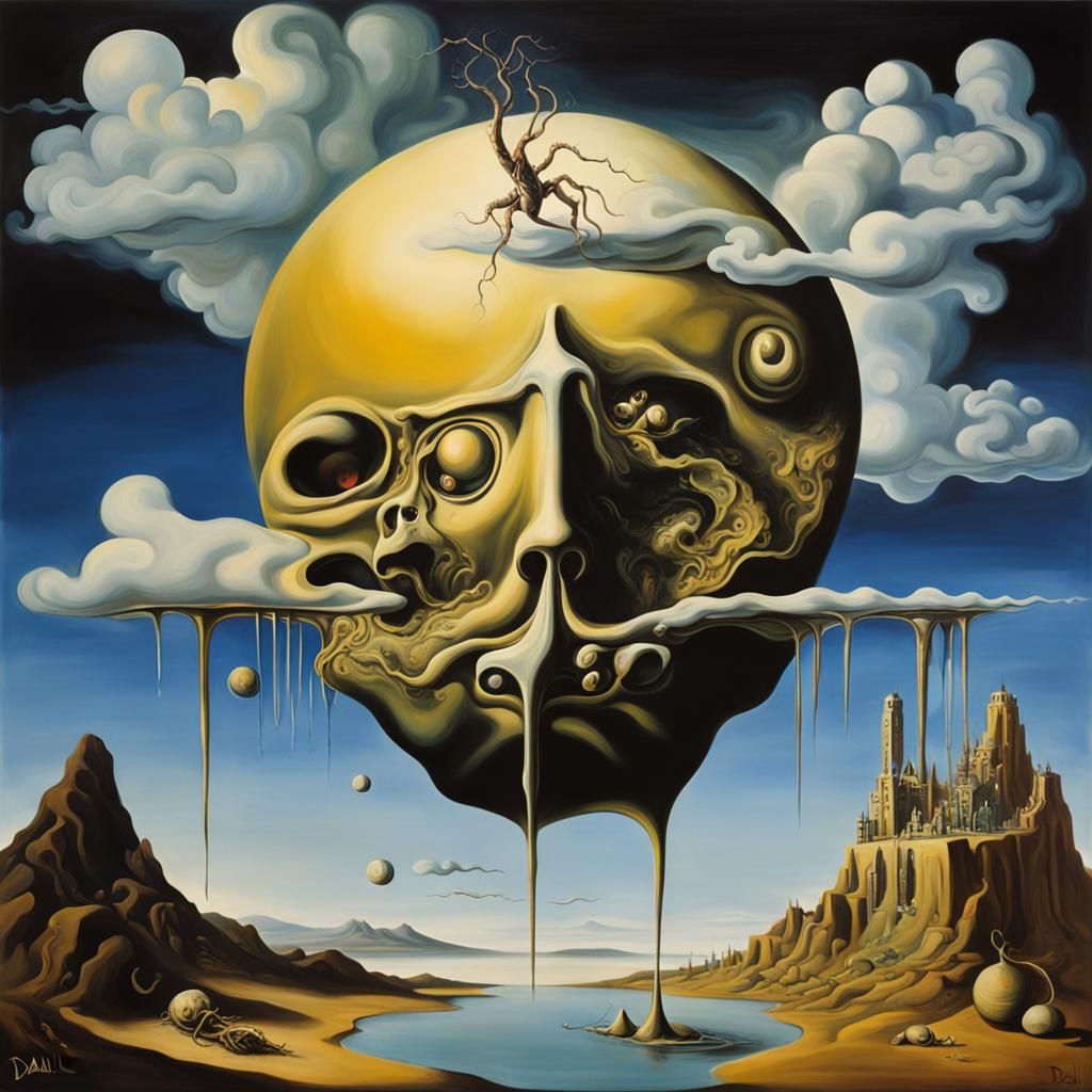 Surreal Melting Beauty in Oil, Dali Style