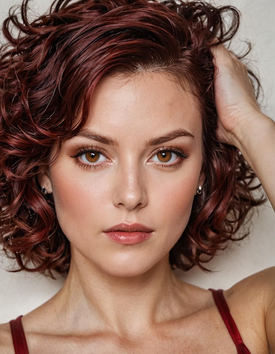 Striking Portrait of Woman with Floral Tattoos