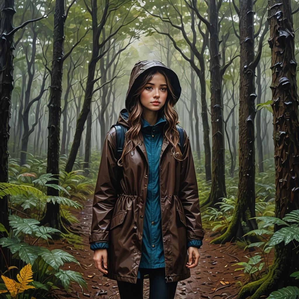 Hyperrealistic Forest Scene with Love, Luck and Chocolate