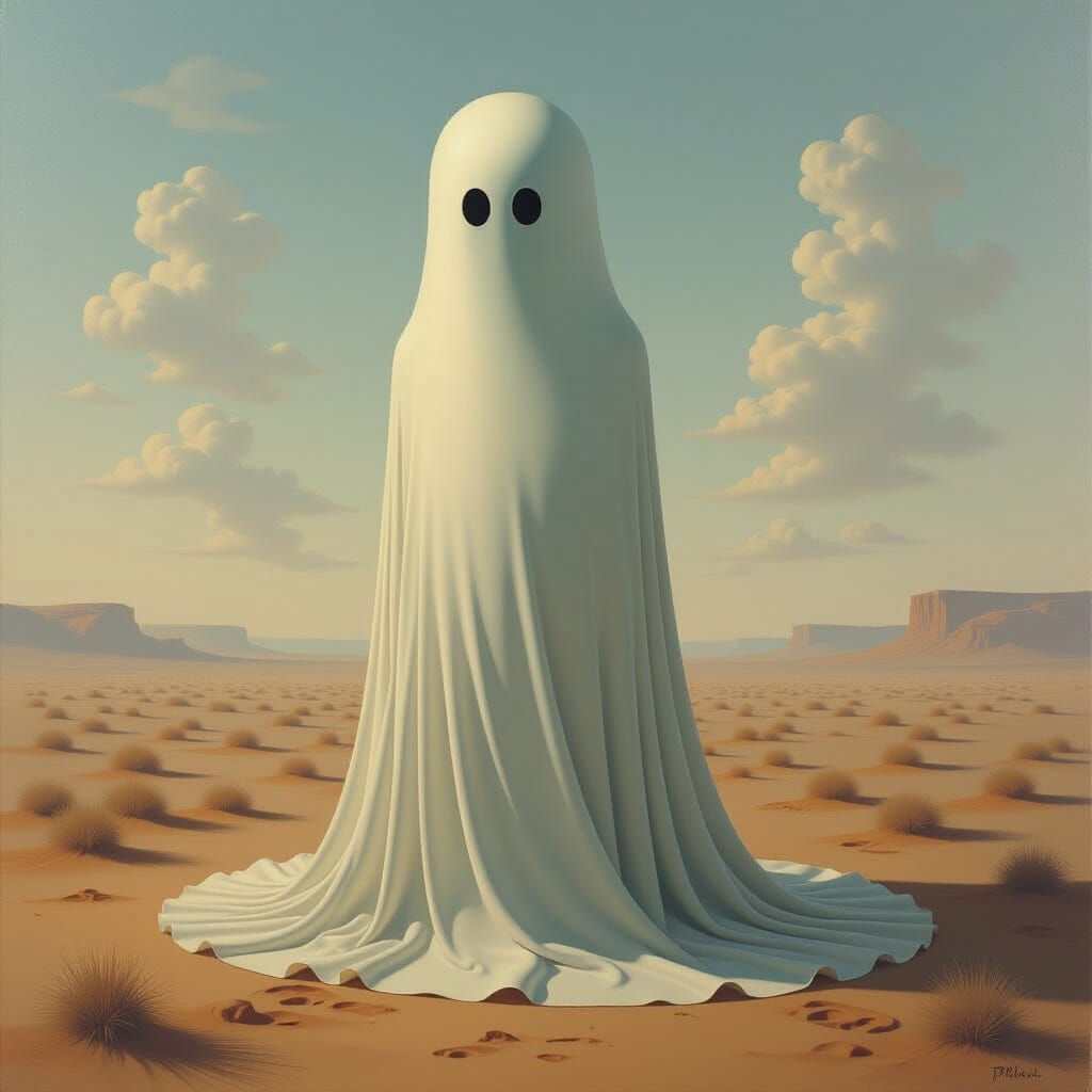 Surrealist Oil Painting of an Invisible Entity